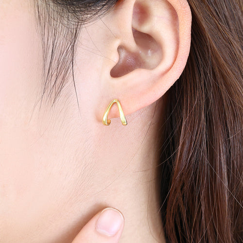 Wishbone Huggie Earrings