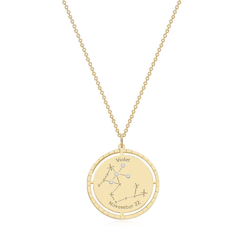 Personalized Constellation Pendant Necklace