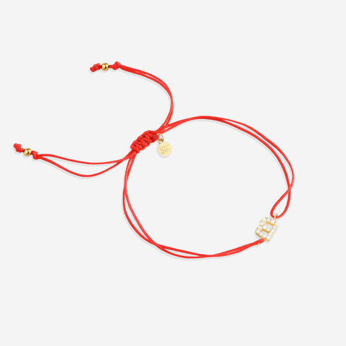 Initial String Adjustable Bracelet