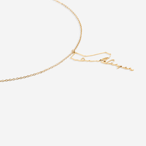 Home State Name Necklace