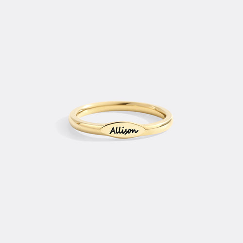 Skinny Name Ring
