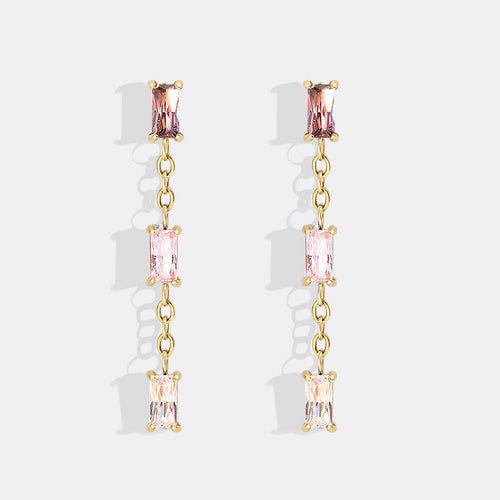 Ombre Baguette Dangle Earrings