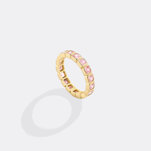 Asscher Cut Birthstone Eternity Ring