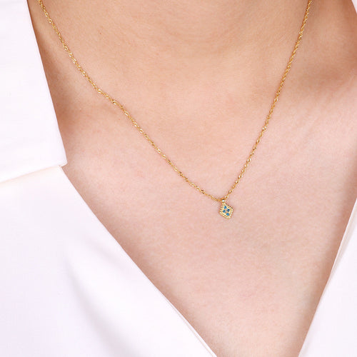 Dainty Birthstone Kite Necklace