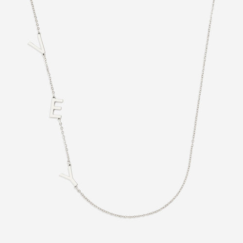 Asymmetrical Initials Necklace