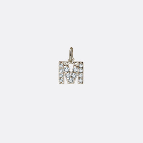 Dainty Pave Initial Charm
