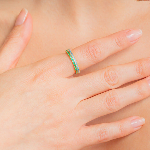 July Birthstone Eternity Stacking Ring