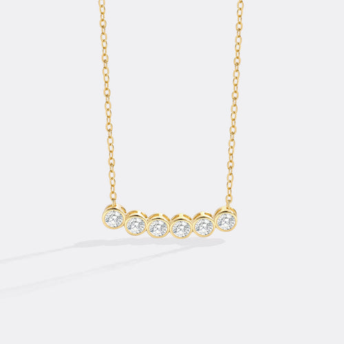 Classic Bezel-Set Diamond Necklace