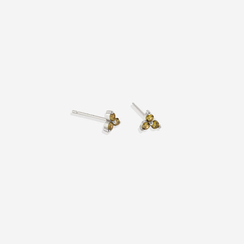 Trinity Birthstone Stud Earrings
