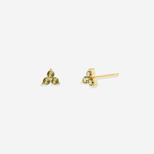 Trinity Birthstone Stud Earrings