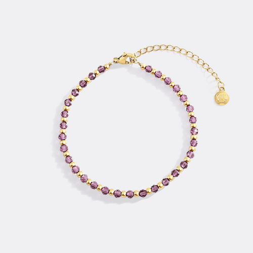 Birthstone and Bead Bracelet