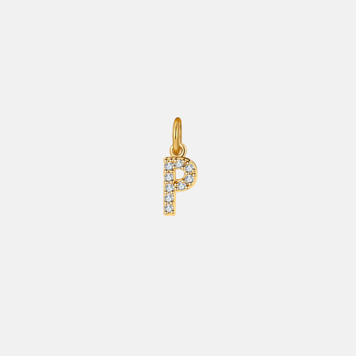 Dainty Pave Initial Charm
