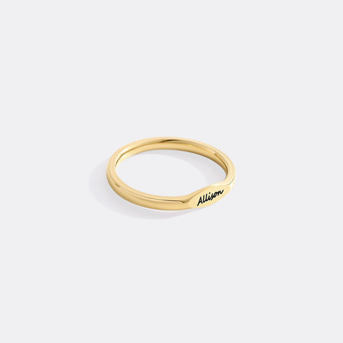 Skinny Name Ring