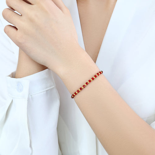 Birthstone and Bead Bracelet