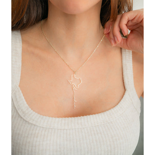 Home State Name Necklace