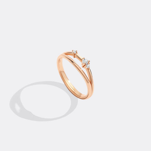 Crescent Moon Diamond Ring