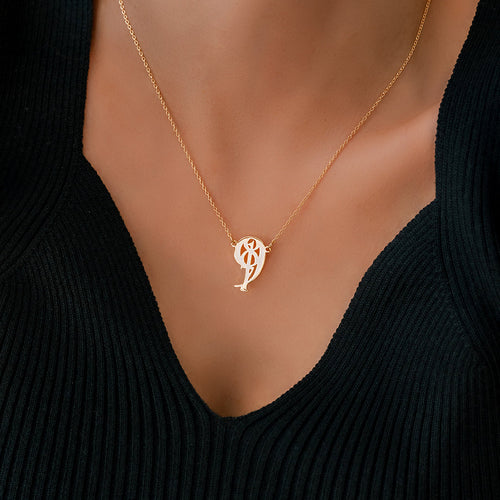 Minimalist Monogram Number Necklace