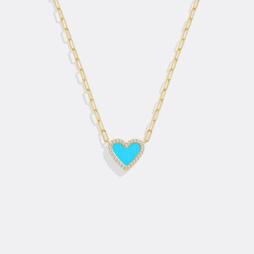 Dainty Heart Paperclip Necklace
