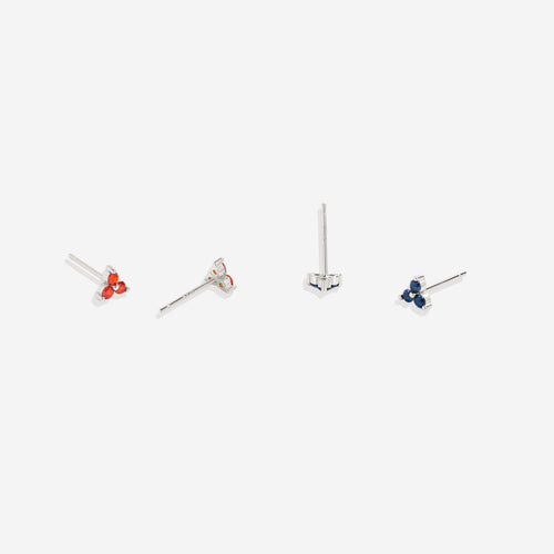 Trinity Birthstone Stud Earrings