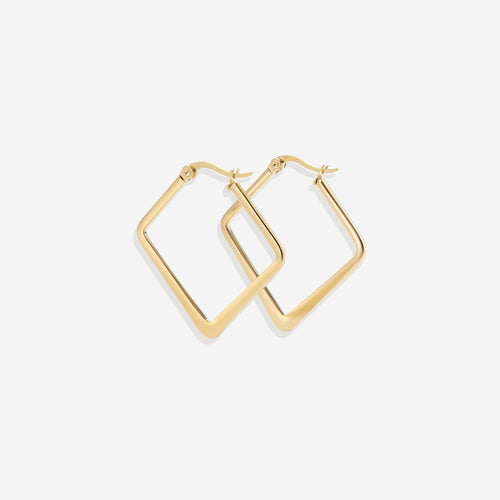 Geometric Girl Boss Hoop Earrings
