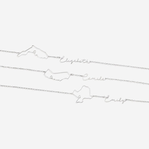 State Pride Name Necklace