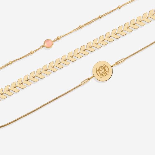 Monogram Bracelet Set