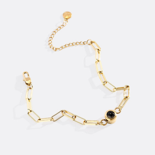 Photo Bracelet with Paperclip Chain