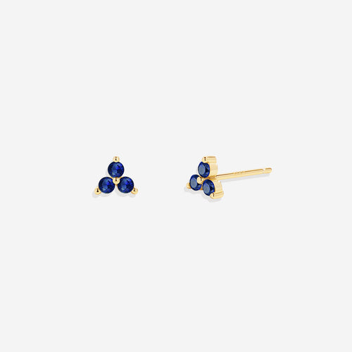 Trinity Birthstone Stud Earrings