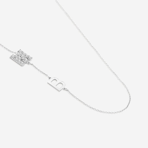 Custom Diamond & 2 Initial Necklace