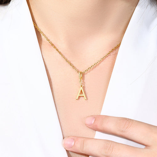 Minimalist Initial Charm Necklace