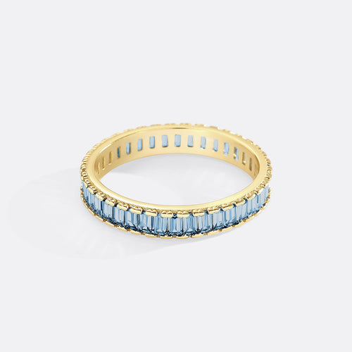 Baguette Birthstone Eternity Band