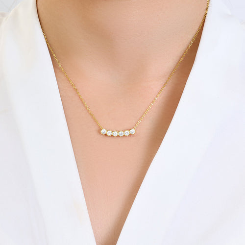 Classic Bezel-Set Diamond Necklace