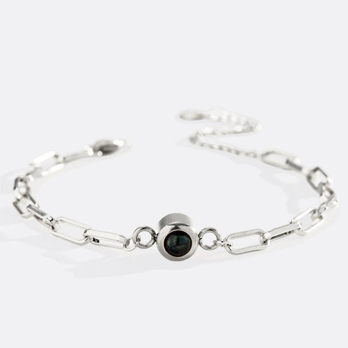 Photo Bracelet with Paperclip Chain