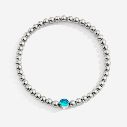 Beaded Bubble Birthstone Bracelet