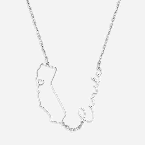 State Pride Name Necklace