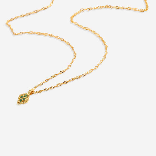 Dainty Birthstone Kite Necklace