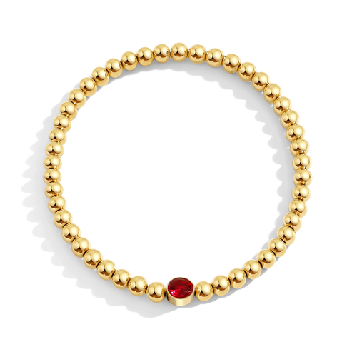 Beaded Bubble Birthstone Bracelet