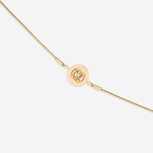 Monogram Initial Disc Bracelet