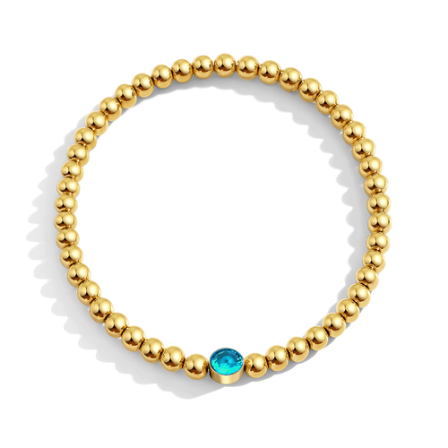 Beaded Bubble Birthstone Bracelet