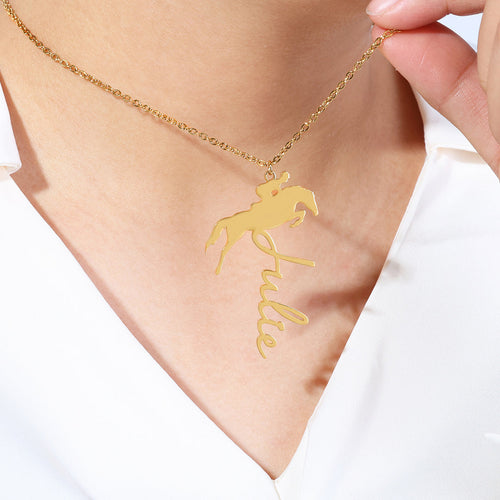 Equestrian Name Necklace