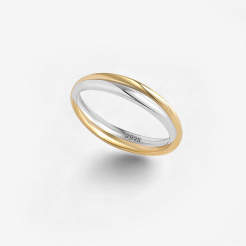 Mixed Metal Crossover Ring