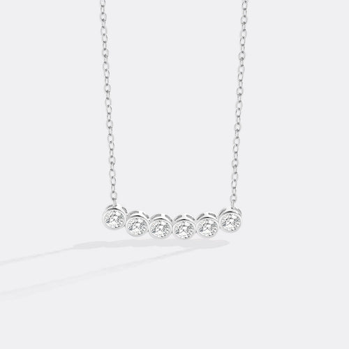Classic Bezel-Set Diamond Necklace