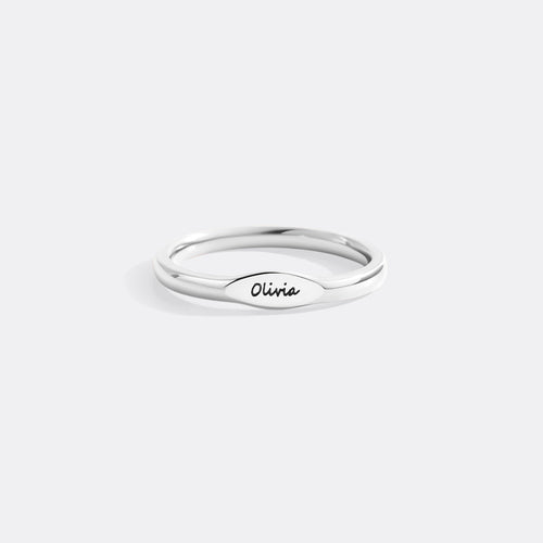 Skinny Name Ring