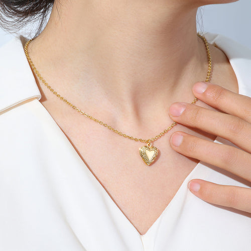 Personalized Heart Locket Necklace