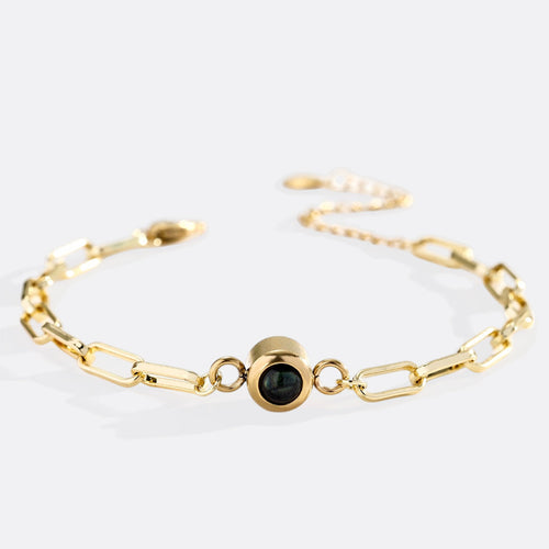 Photo Bracelet with Paperclip Chain