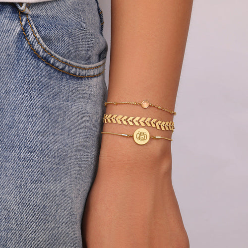 Monogram Bracelet Set