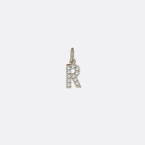 Dainty Pave Initial Charm