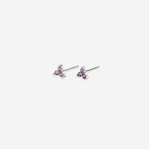 Trinity Birthstone Stud Earrings