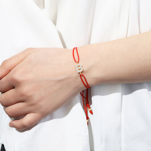 Initial String Adjustable Bracelet