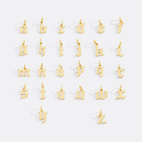 Old English Letter Charm